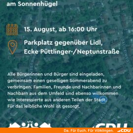 Nachbarschaftstreff am Sonnenhügel – Einladung zum gemeinsamen Austausch